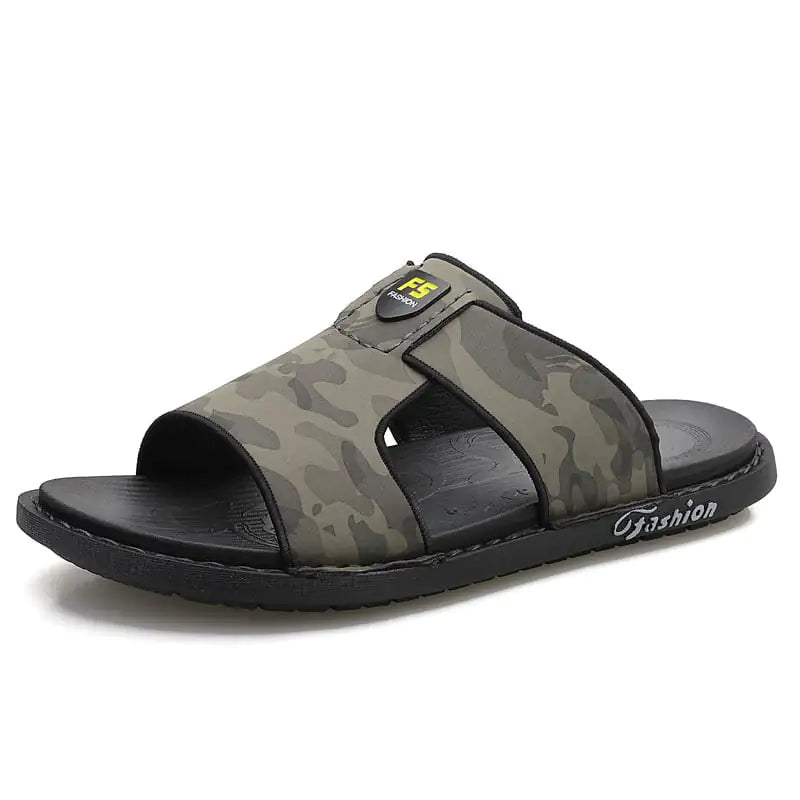 Men's Soft Sole Leather Non-Slip Flip Flops Shoes - Trendy Attic Store01