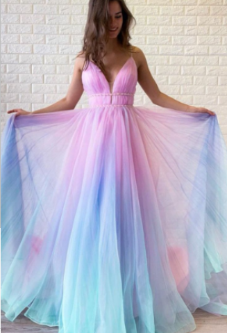 Elegant Long Gradient Dress (One Piece)