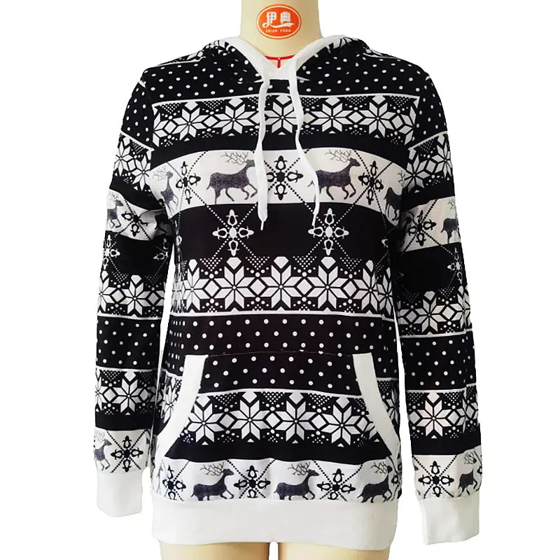 Women's Hooded Long Sleeve Sweater for Autumn/Winter