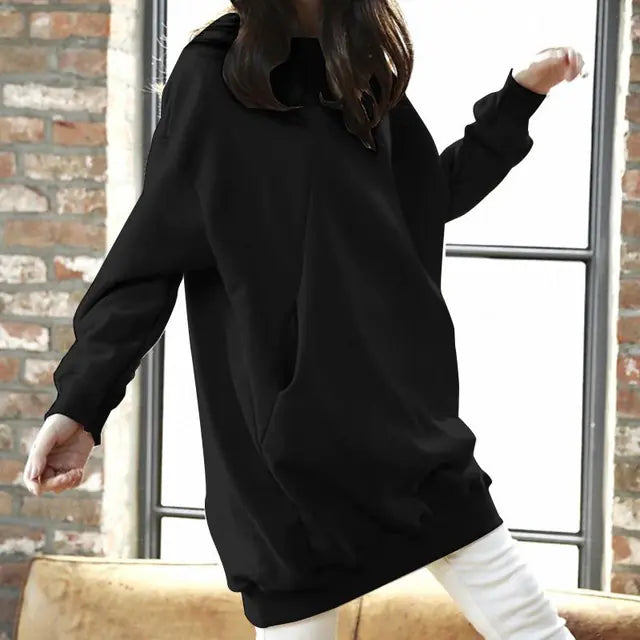 Damen Sweatshirts in großen Größen, lässig, unifarben