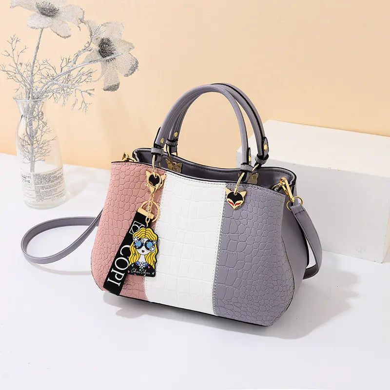 Damen-Schultertasche aus PU-Leder mit großer Kapazität