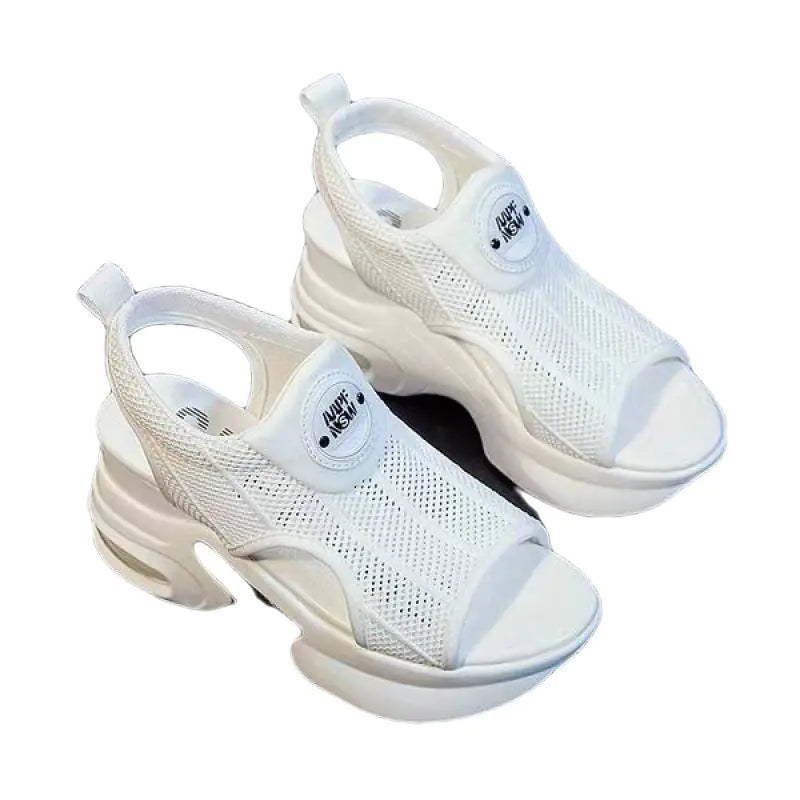 Casual Flyknit Sports Wedge Platform Sandals