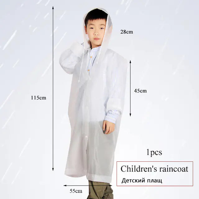 Thick Waterproof Hooded Raincoat for Outdoor Hiking