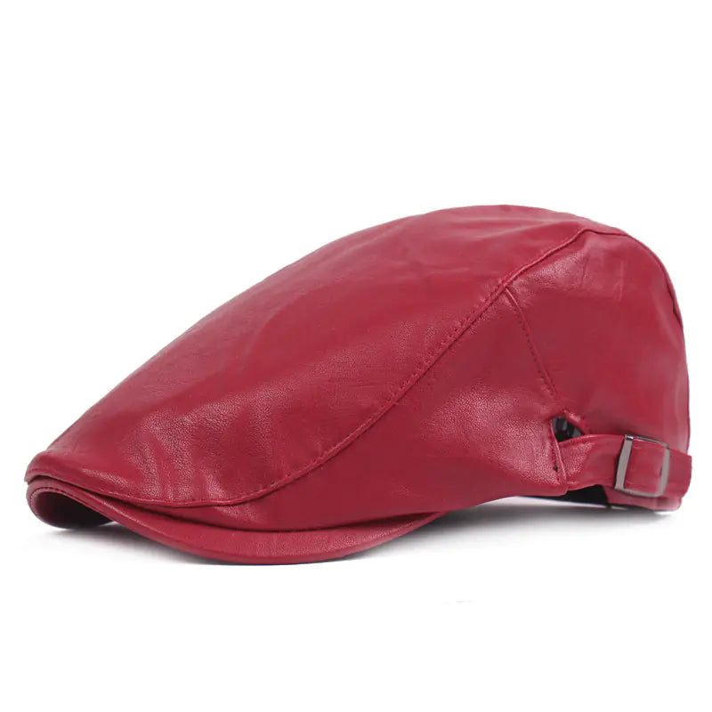 Elegante Schirmmütze aus Leder für Herren