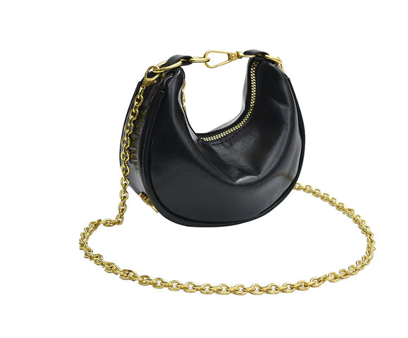 Large Capacity Crescent Chain Underarm Bag for Ladies