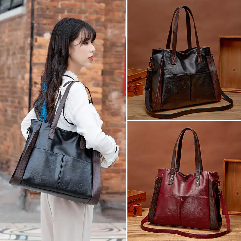 Large Capacity Soft Leather Tote Bag for Women