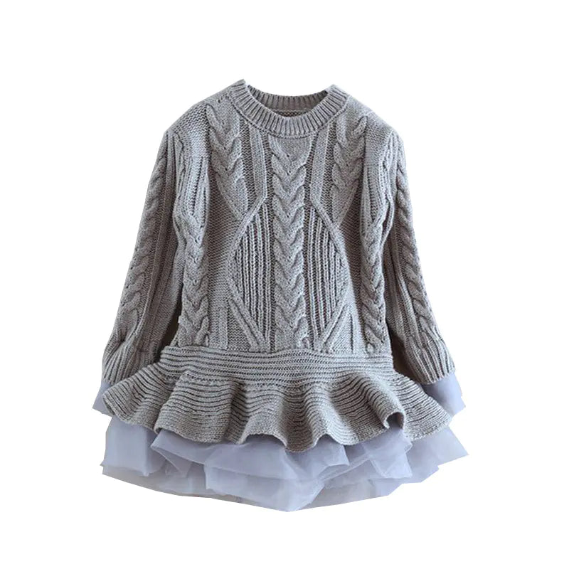 Girls' Sweater Dress Long Sleeve