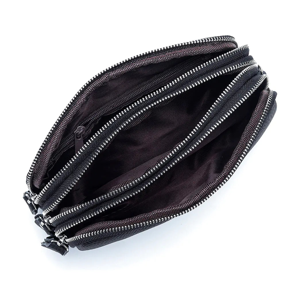 Genuine Leather Large Capacity Zipper Wallet for Women