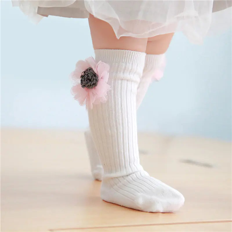 Calcetines altos de dibujos animados para niños y niñas