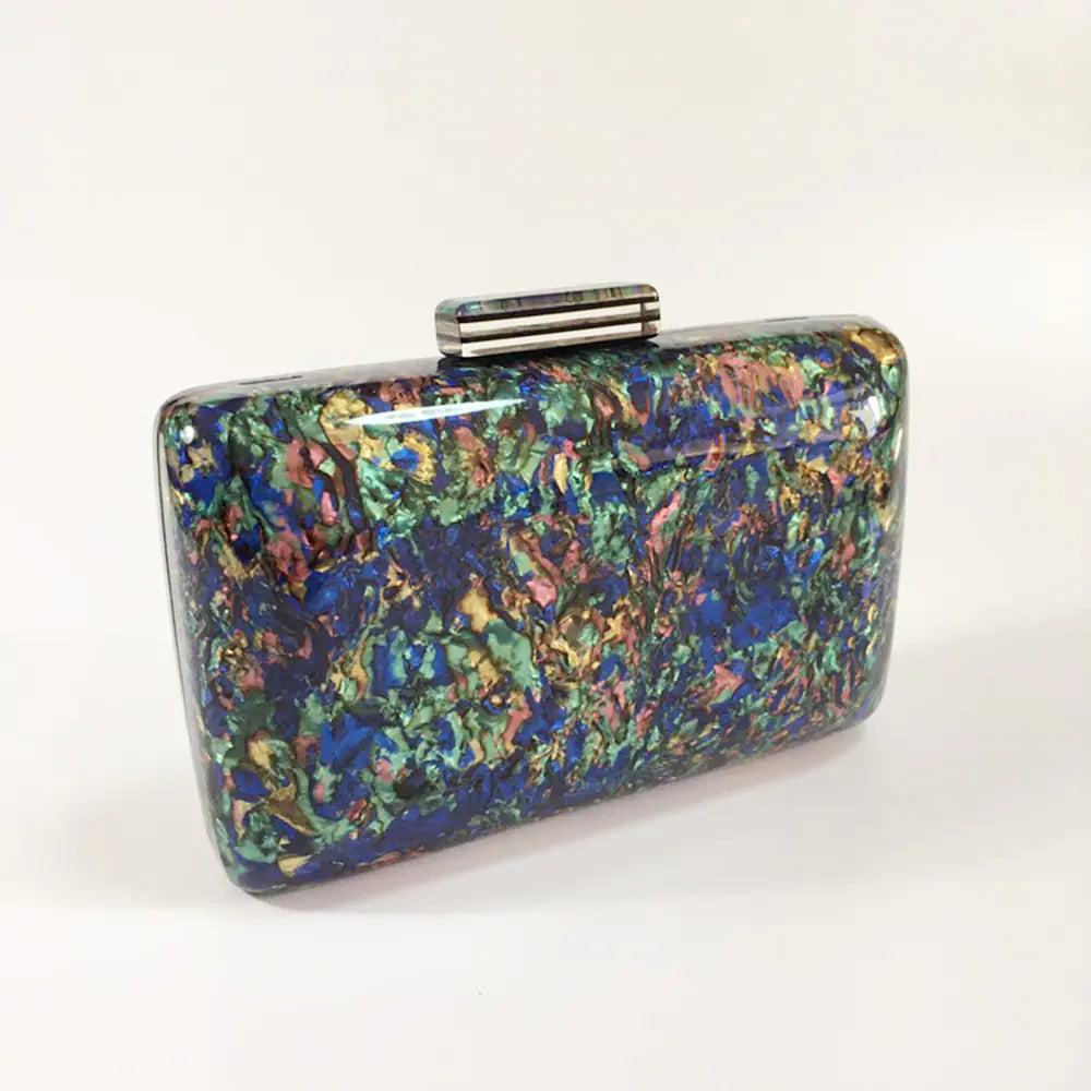Luxury Vintage Marble Acrylic Evening Clutch Purse