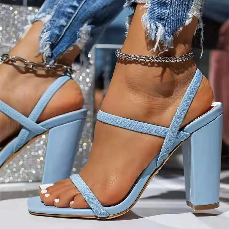 Thick Heel Summer Roman High Heel Sandals