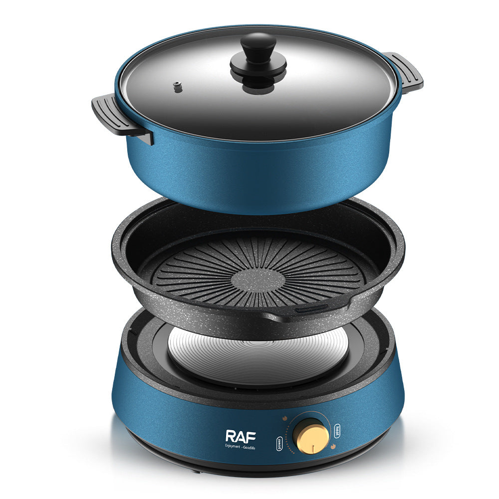 Multifunctional Electric Grill and Hot Pot Cooker