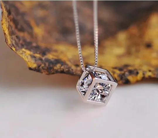 925 Silver Love Cube Pendant