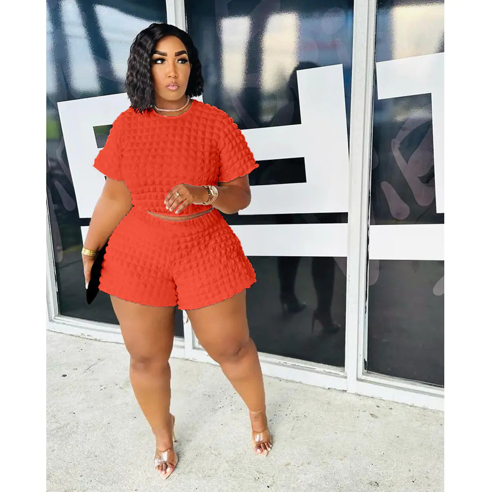 Plus Size Women's Casual Two-Piece Set for Summer - Trendy Attic Store01