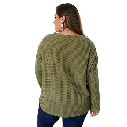 New Women's Knit Shirt Plus Size Cardigan