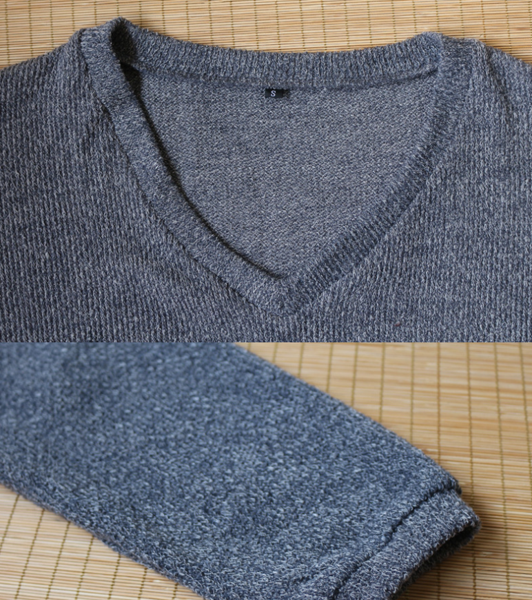 V-Neck Solid Color Sweater for Women