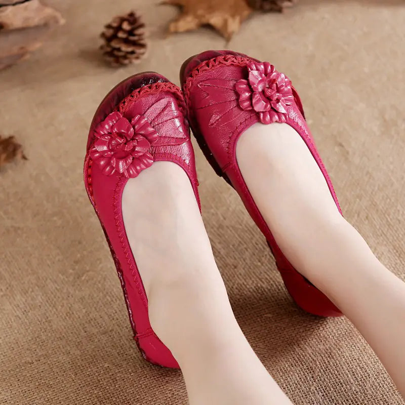 Women's High-Quality Leather Oxford Casual Flats