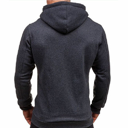 Men's Casual Solid Color Hooded Sweater Cardigan