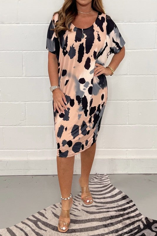 Summer Plus Size Floral Casual Dress for Women
