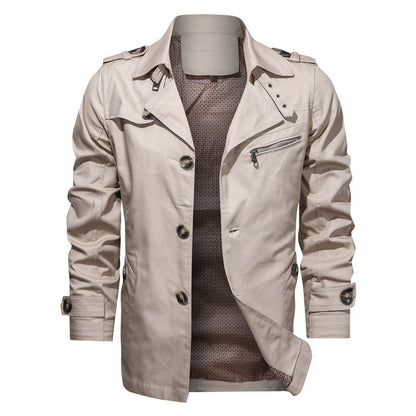 Cotton Mid-Length Casual Jacket for Men