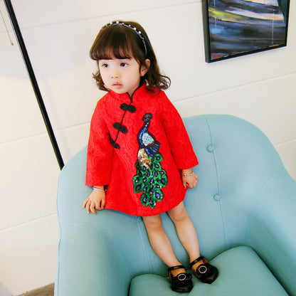 Girl's Dress with Qipao Style