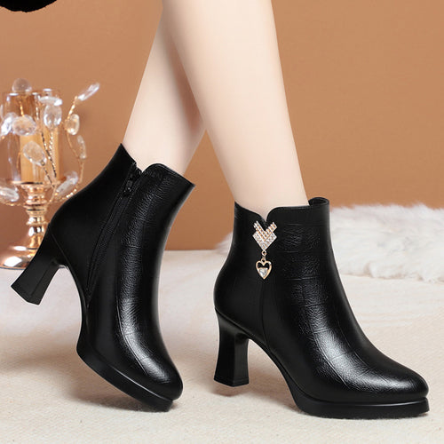 Low Cut Winter Gel Boots with Heels (One Pair)