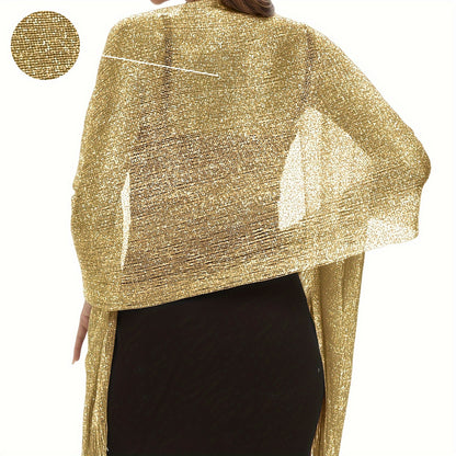 Elegant Golden and Silvery Shawl
