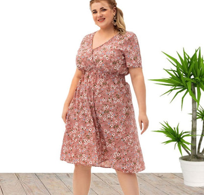Plus Size Floral Dress for Women