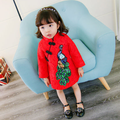Girl's Dress with Qipao Style