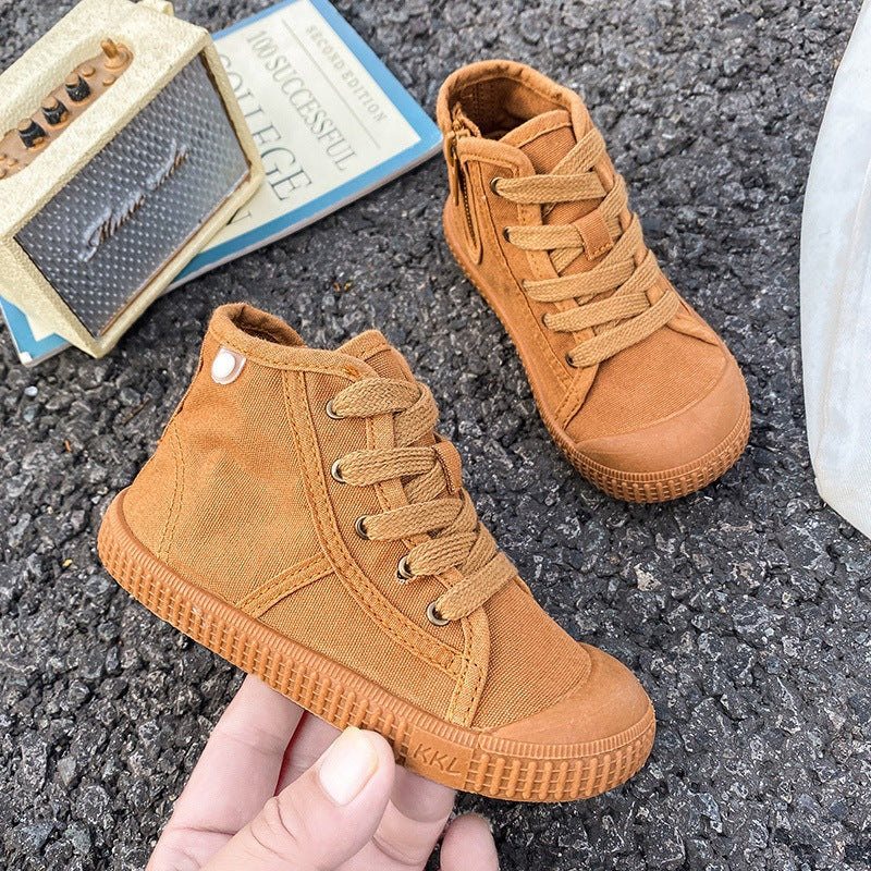 Autumn Winter Trendy High-Top Canvas Shoes for Boys