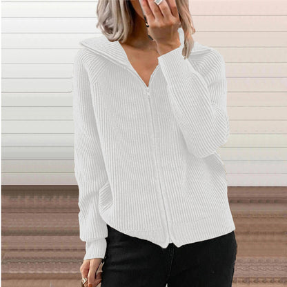 New Stripe Casual Loose Knitwear Coat for Women