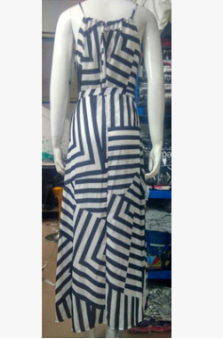New Geometric Strap Dress - Long Style