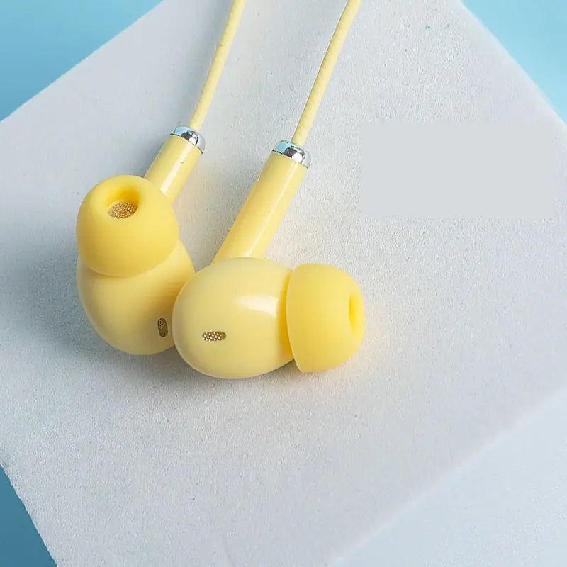 Macaron Color Wired Noise Reduction Earbuds with Mic