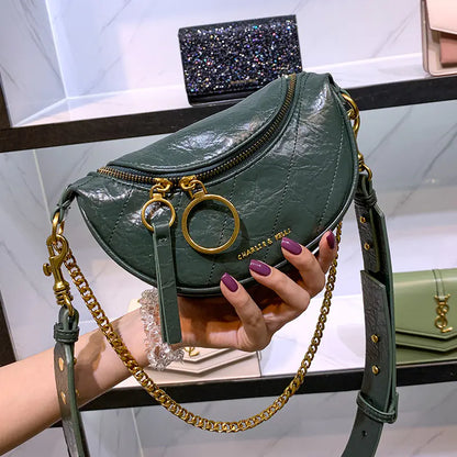 Chic Korean Casual Chain Tassel Crossbody Bag