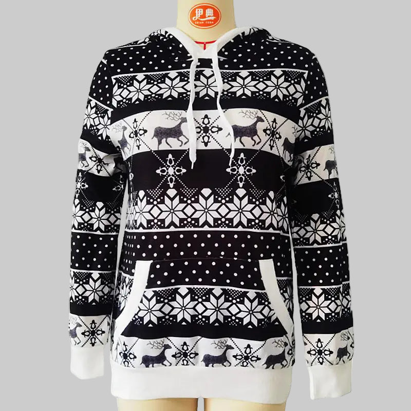 Women's Hooded Long Sleeve Sweater for Autumn/Winter
