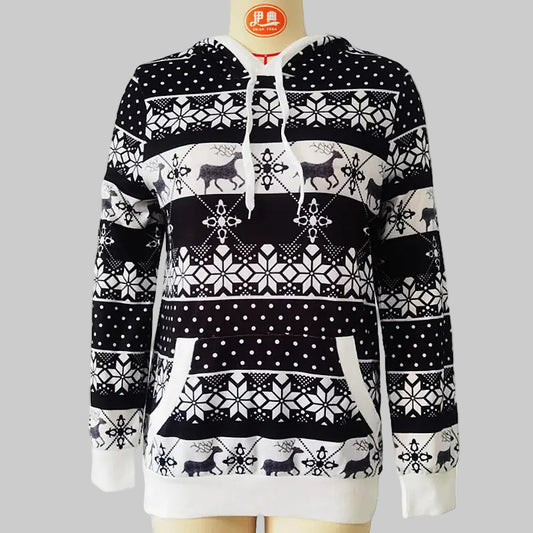 Women's Hooded Long Sleeve Sweater for Autumn/Winter