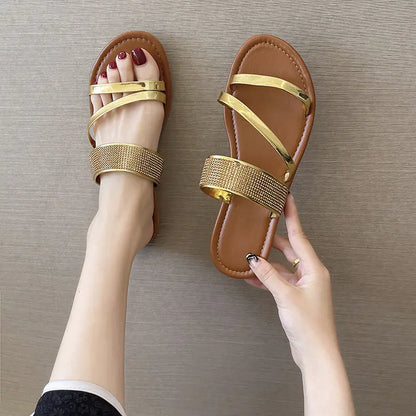 Women's Summer Fashion Flat Slippers and Beach Sandals