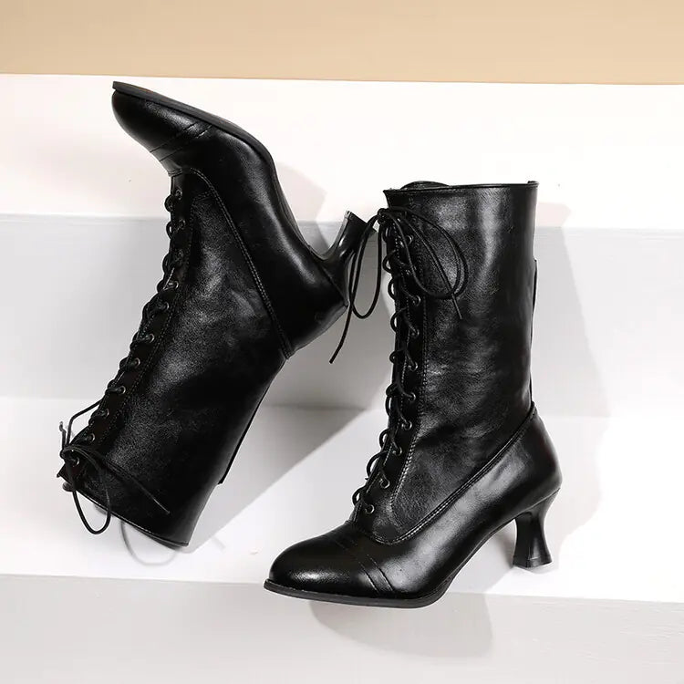 Women's Fall Martin Boots - Korean Style Lace-Up Short Boots