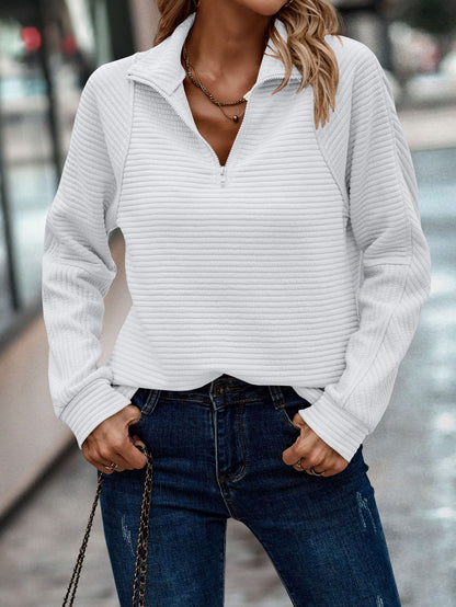 Solid Color Stand Collar Women's Knit Sweater