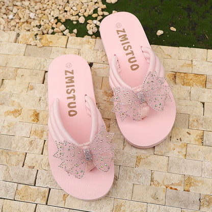 Women's Glitter Bow Flip-Flops
