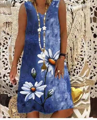 Digital Print Dress for Women's Fashion