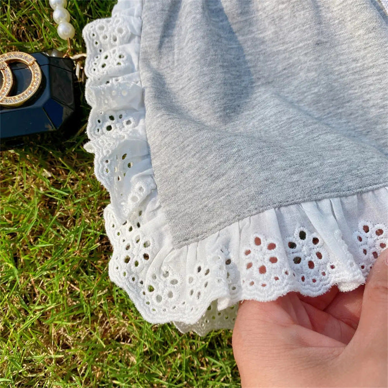 Girls Cotton Short Sleeve Shorts Set  Style