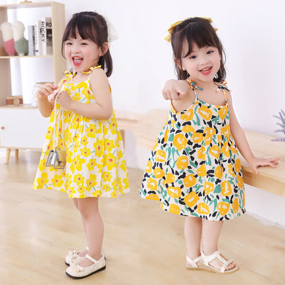 Girls' Floral Princess Dress