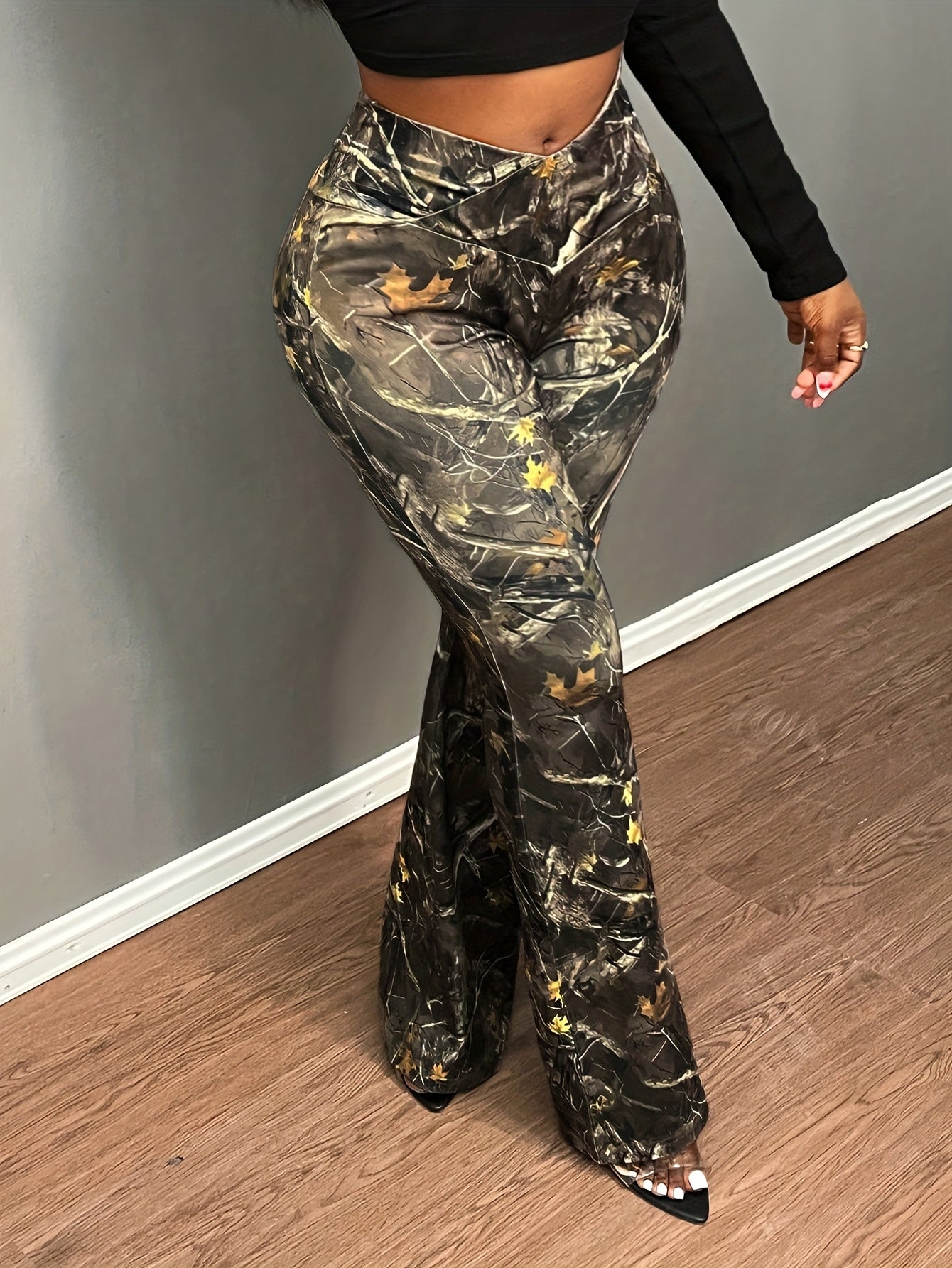 Plus-size Women's Printed Trousers