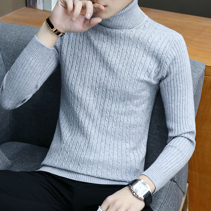 Slim-fit High Neck Sweater for Men