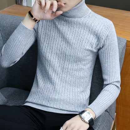 Slim-fit High Neck Sweater for Men