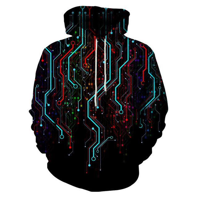 3D Snowflake Hoodie Pullover for Men and Women