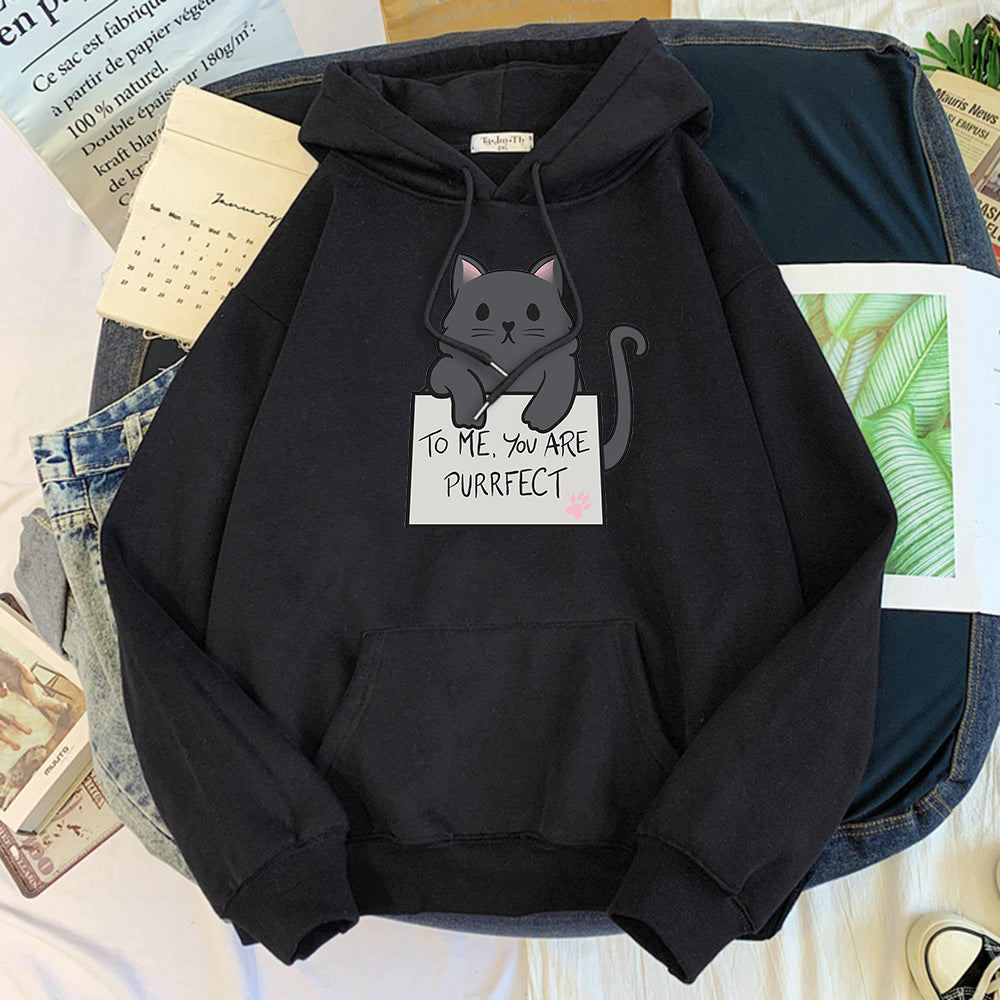 Solid Color Hoodie Sweater for Girls