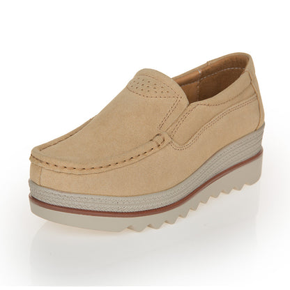 Women's Thick Sole Suede Height Increasing Shoes