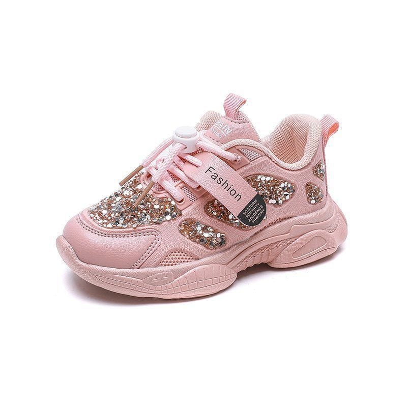 Breathable Mesh Sequined Casual Kids' Daddy Shoes